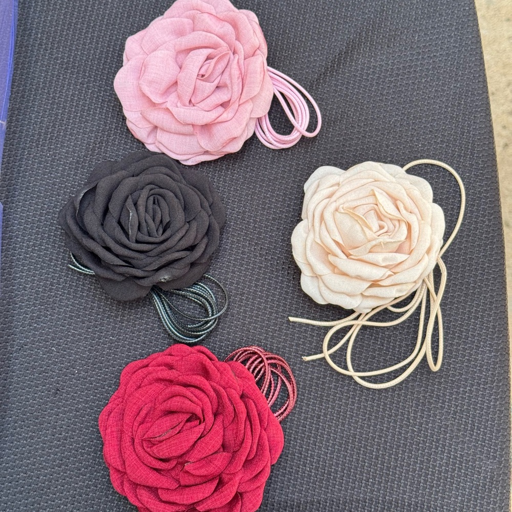 Cuizhiyu 4PK Flower Choker N...edding Party Summer Necklaces
